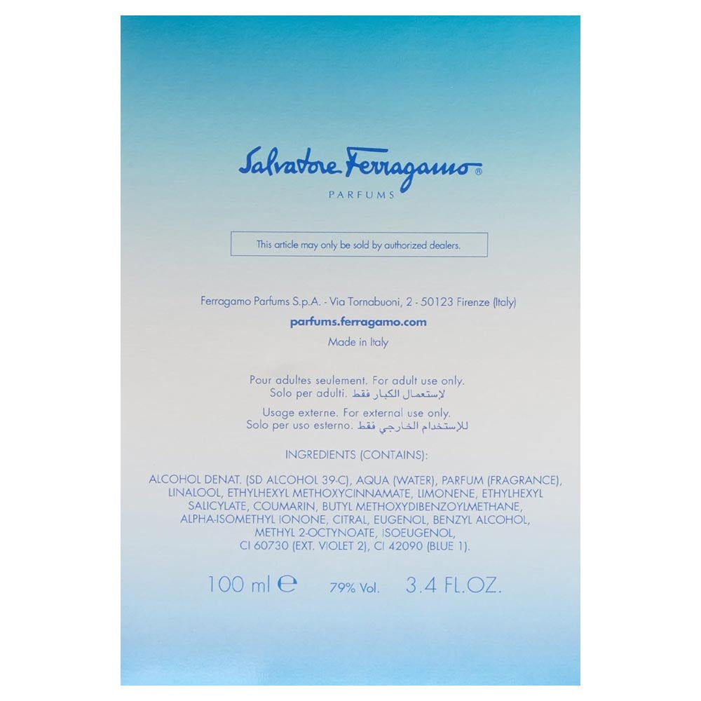 Salvatore Ferragamo Incanto Blue Eau de Toilette Spray 100 ml for Men