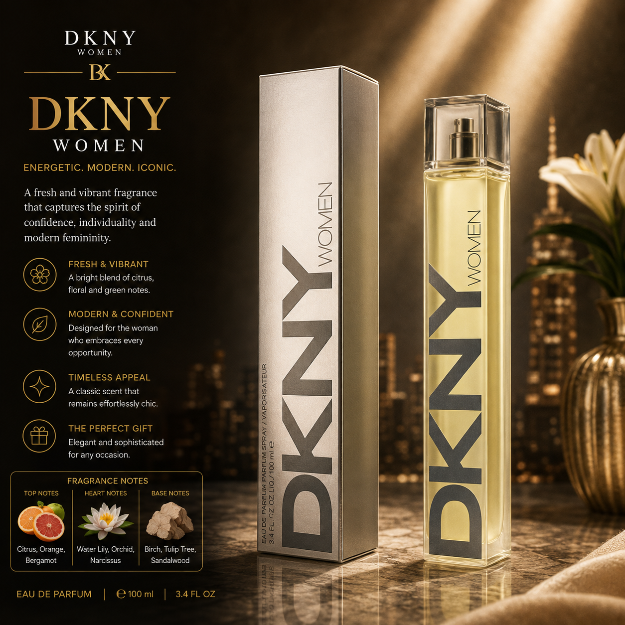 Dkny L Eau De Parfum 3.4 oz for Women