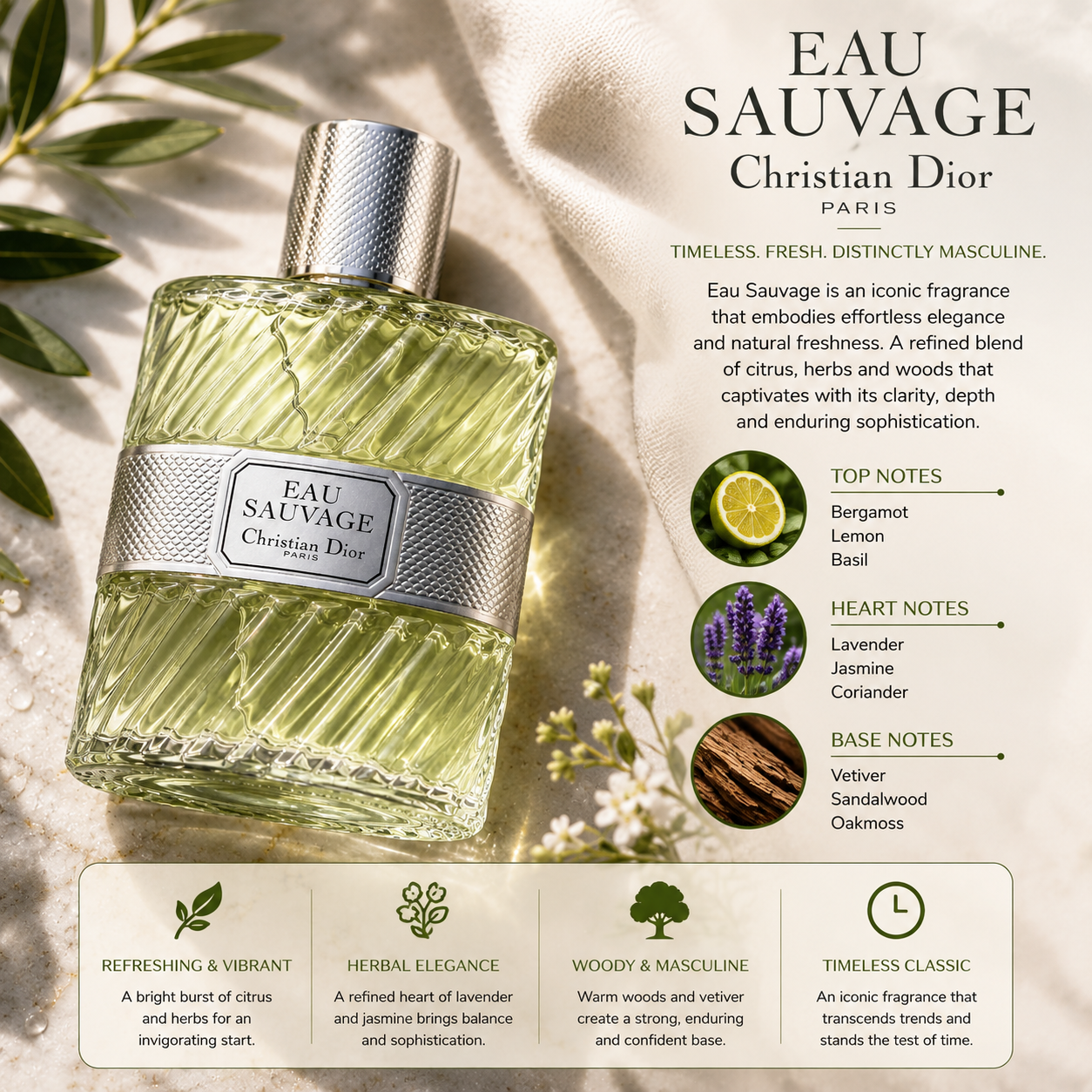 Christian Dior Eau Sauvage 100 ml Eau De Toilette Spray for Men