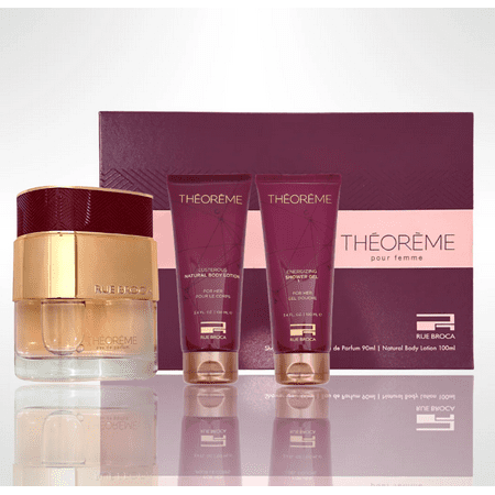 Afnan Rue Broca Theoreme Femme Eau De Parfum 3.0 oz 3pc Set 3.0 Eau De Parfum Spr + 3.4 Bl + 3.4 Sg for Women