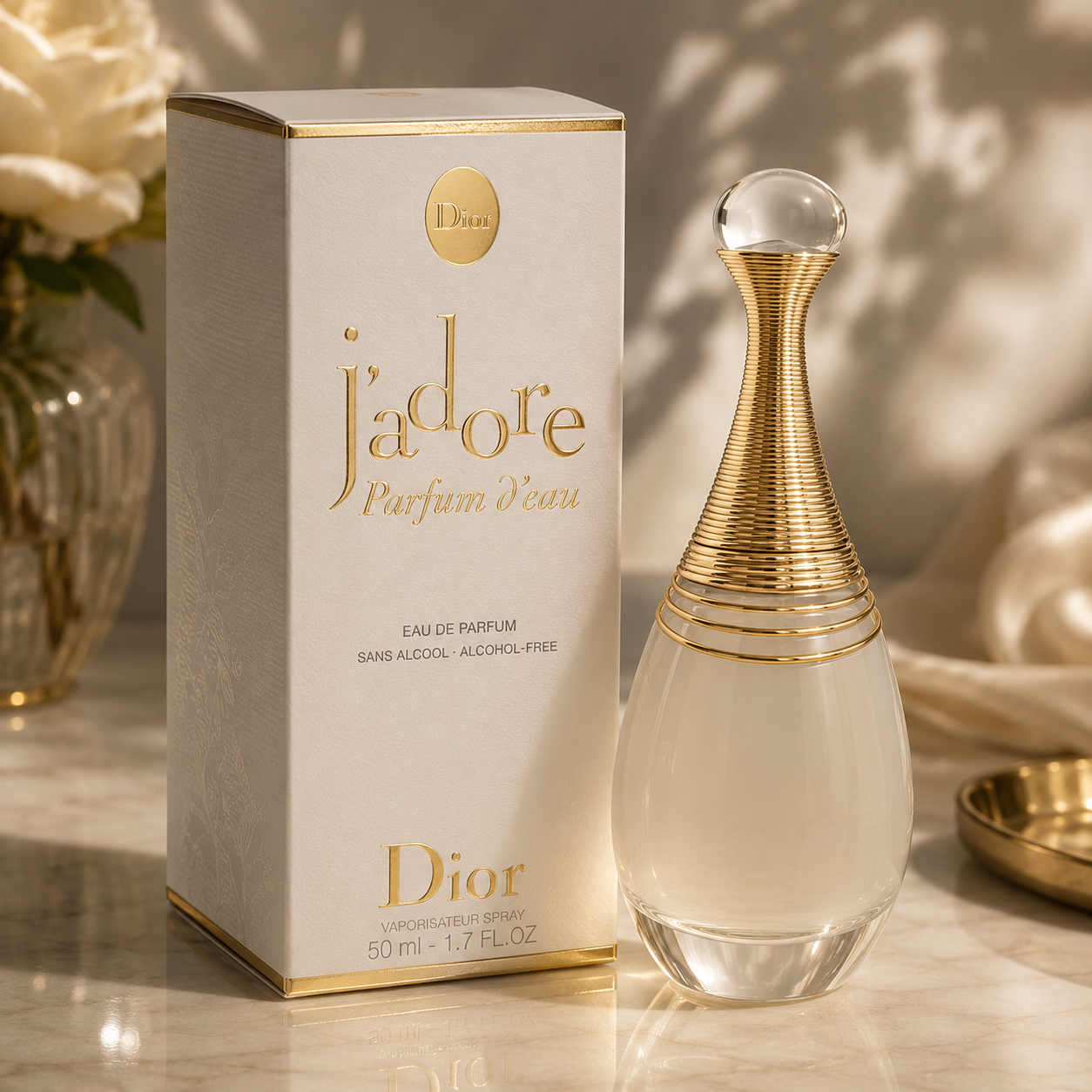Christian Dior J'adore D'eau Eau De Parfum 1.7 oz  Alcohol Free for Women