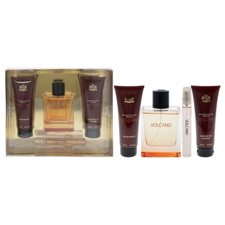 New Brand Prestige Volcano Gift Set Eau de Parfum 3.3 oz Shower Gel 4.3 oz AS 4.3 oz 15ml for Women