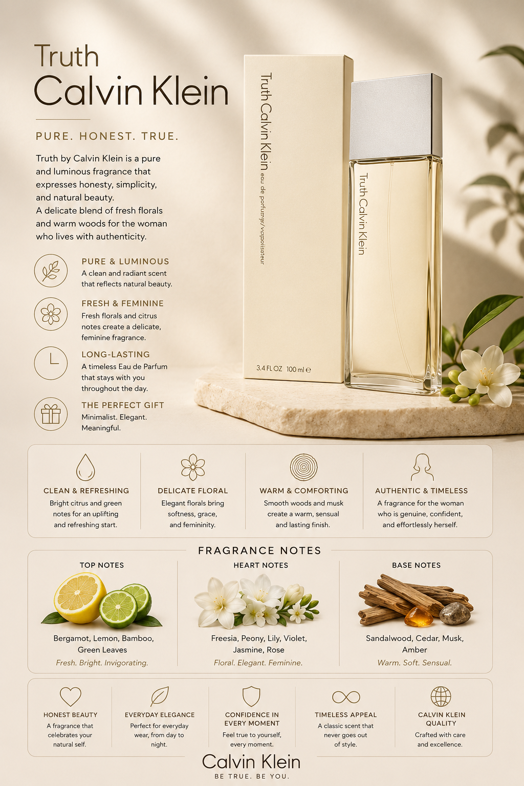 Nature's Truth CK W Eau de Parfum 3.4 oz for Women