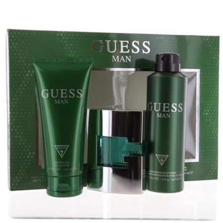 Guess for Menan Eau de Toilette 2.5 oz for Men Gift Set: Includes Body 6 oz, Shower Gel 7 oz