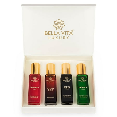 Bellavita Luxury Ceo Man/club/goat/oud Eau De Parfum 0.68 oz 4pc Mini Set for Men