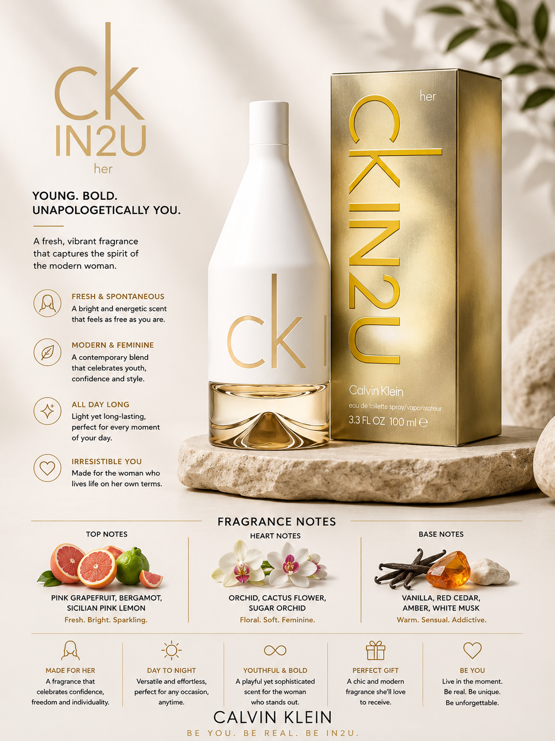 Calvin Klein In2u Eau de Toilette 5 oz for Women