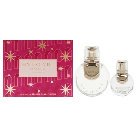 Bvlgari Omnia Crystalline 3.4 oz Eau de Toilette for Women 2PC Set 3.4 oz Eau de Toilette Spray, 15 ml Eau de Toilette Spray