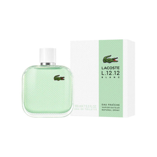 Lacoste L.12.12 Blanc Eau Fraiche Eau de Toilette 3.4 oz for Men