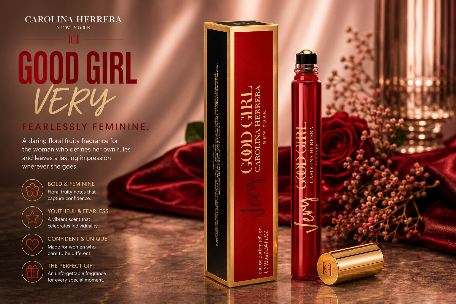 Carolina Herrera Very Good Girl Glam (Eau de Parfum 0.34 oz) for Women
