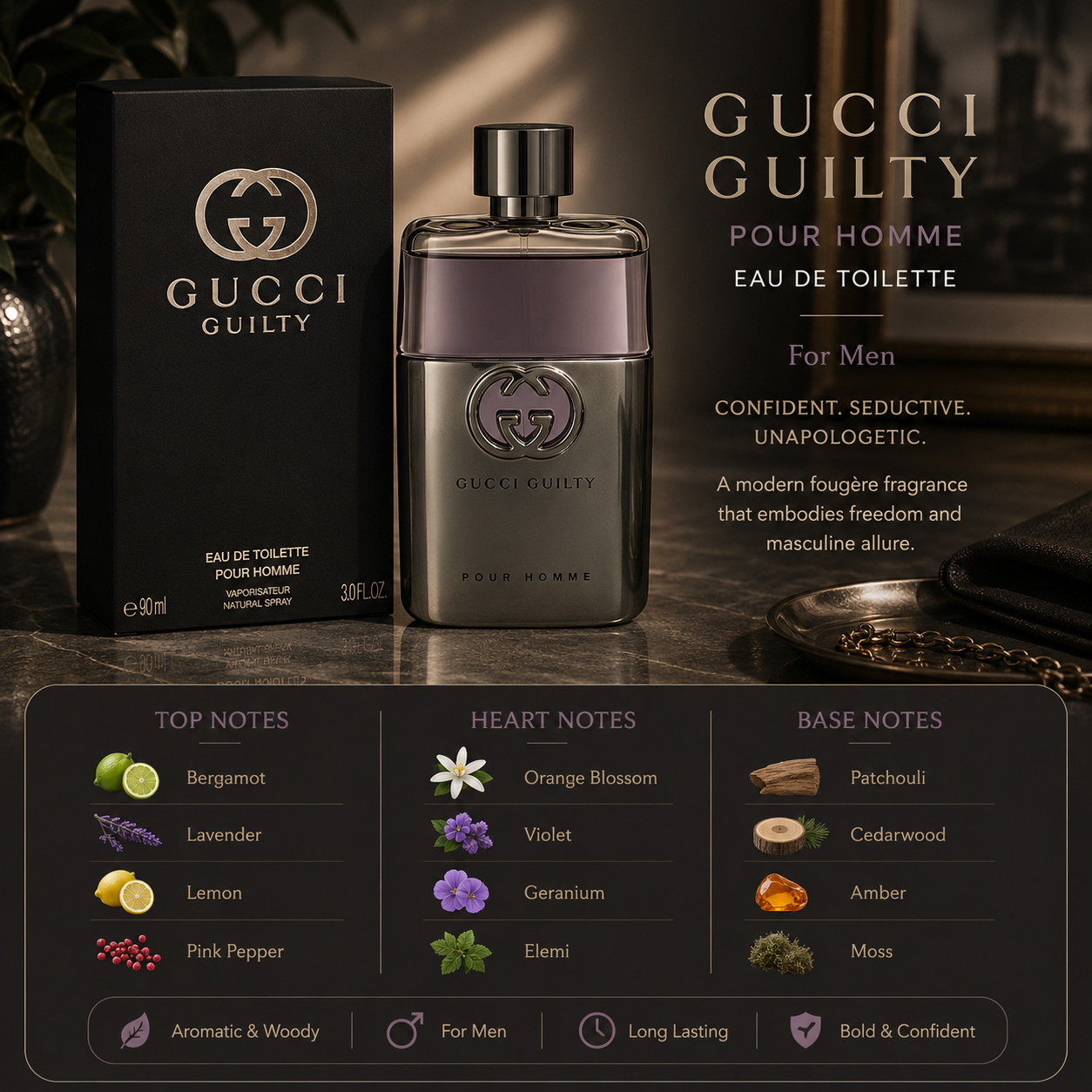 Gucci Guilty Eau De Toilette For Men