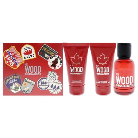 DSquared2 Red Wood Eau de Toilette 1.7 oz for Women 3pc Set