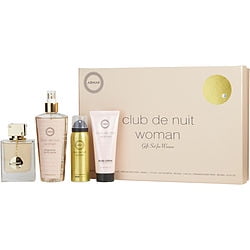 Armaf Club De Nuit 4PC Gift Set 3.6 oz Eau de Parfum, 3.4 oz Body Lotion, 1.7 oz Body Spray, 8.4 oz Body Mist for Women