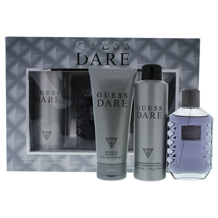 Guess Dare Homme Eau de Toilette 3.4 oz, Body 6.0 oz, Shower Gel 7.0 oz for Men