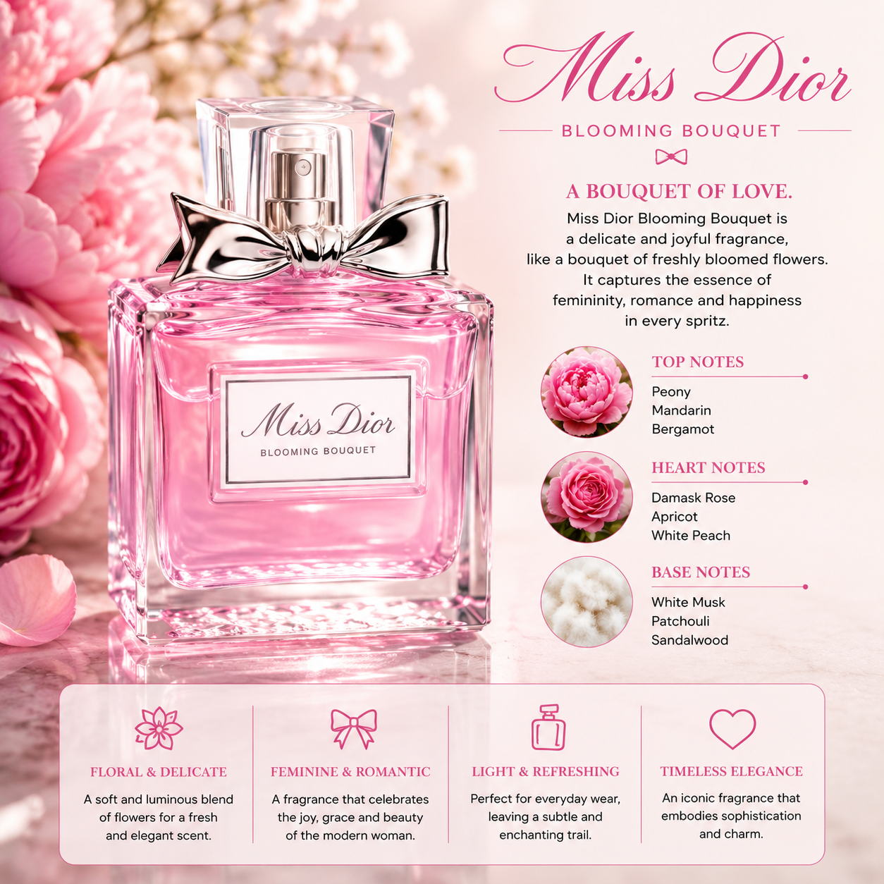 Miss Dior Blooming Bouquet Eau De Toilette Spray for Women