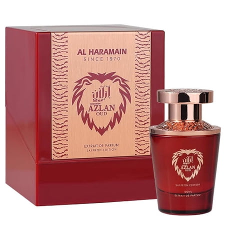Al Haramain Azlan Oud Saffron Eau de Parfum 3.33 oz for Women Charcoal & Amber Edition Samples