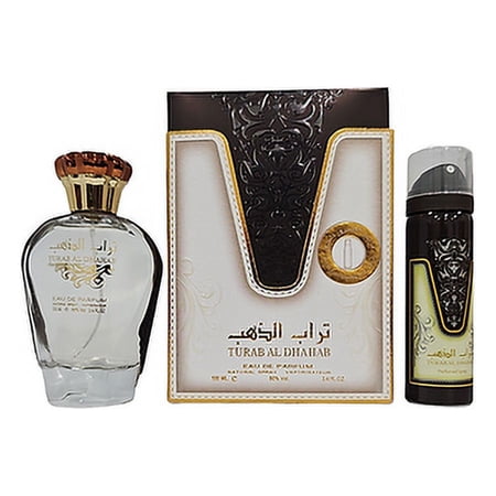 Ard Al Zaafaran Turab Al Dhahab Eau De Parfum 3.4 oz 2pc Set 1.6 oz Deo Spr for Women