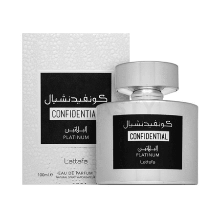 Lattafa Confidential Platinum Eau De Parfum 3.4 oz for Men