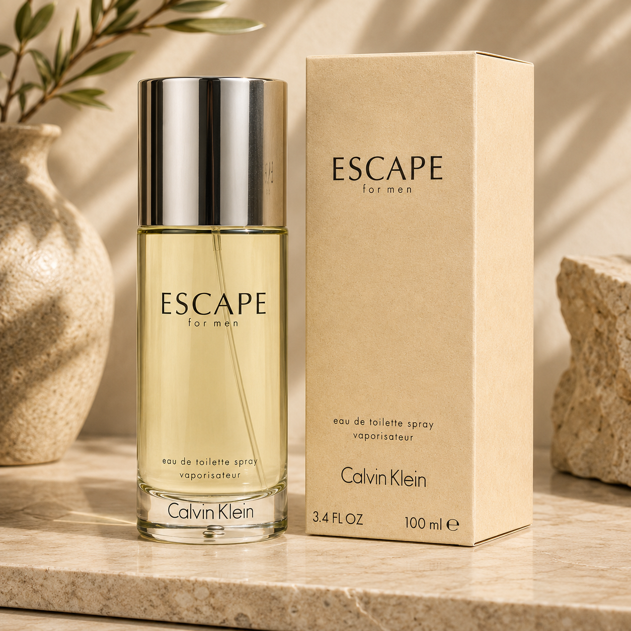 Calvin Klein Escape Eau de Toilette 3.4 oz for Men