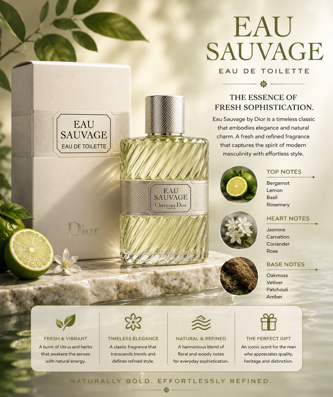 Dior Eau Sauvage Eau De Toilette 6.8 oz for Men