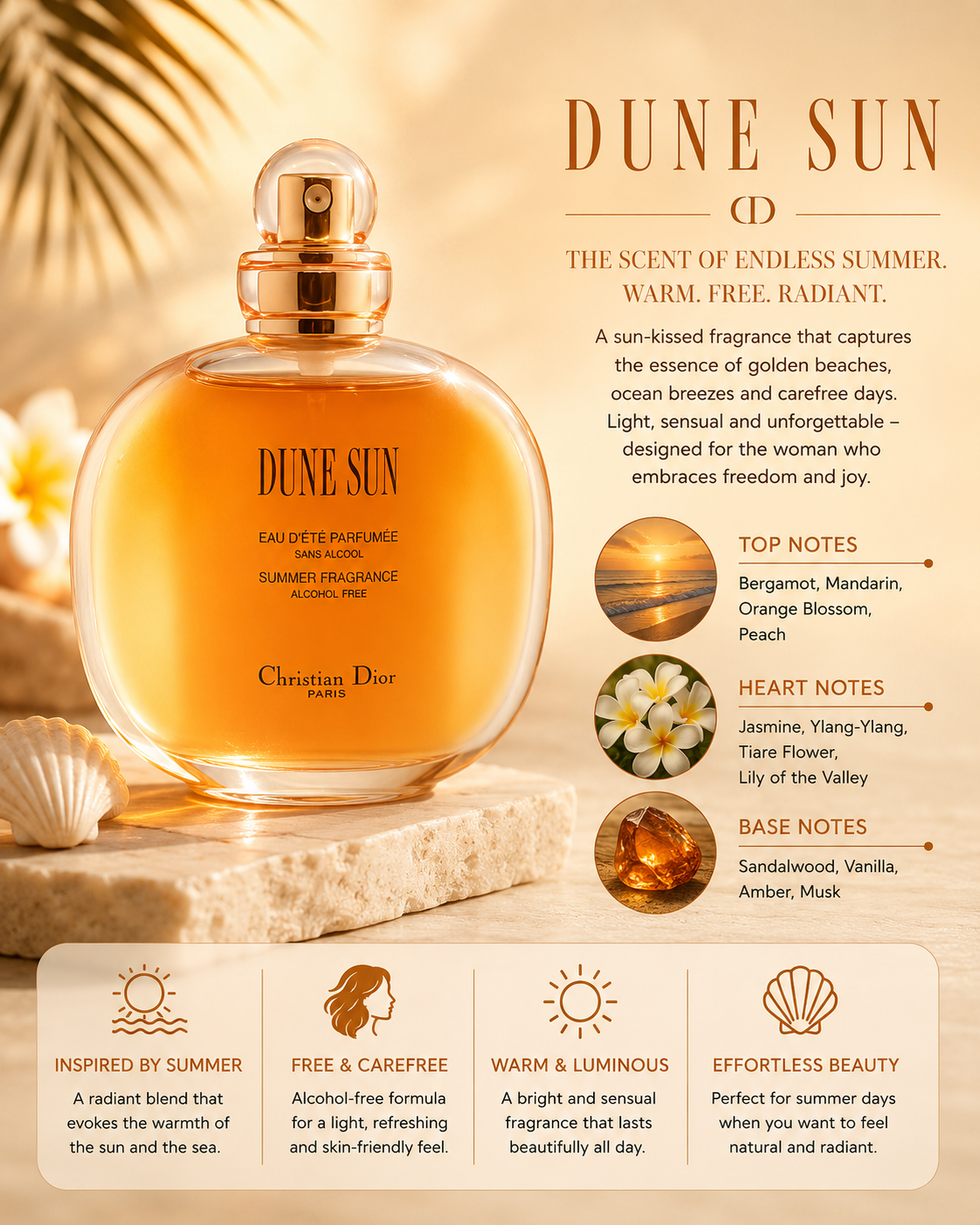 Christian Dior Dune Sun Eau De Toilette Spray 100 ml for Women