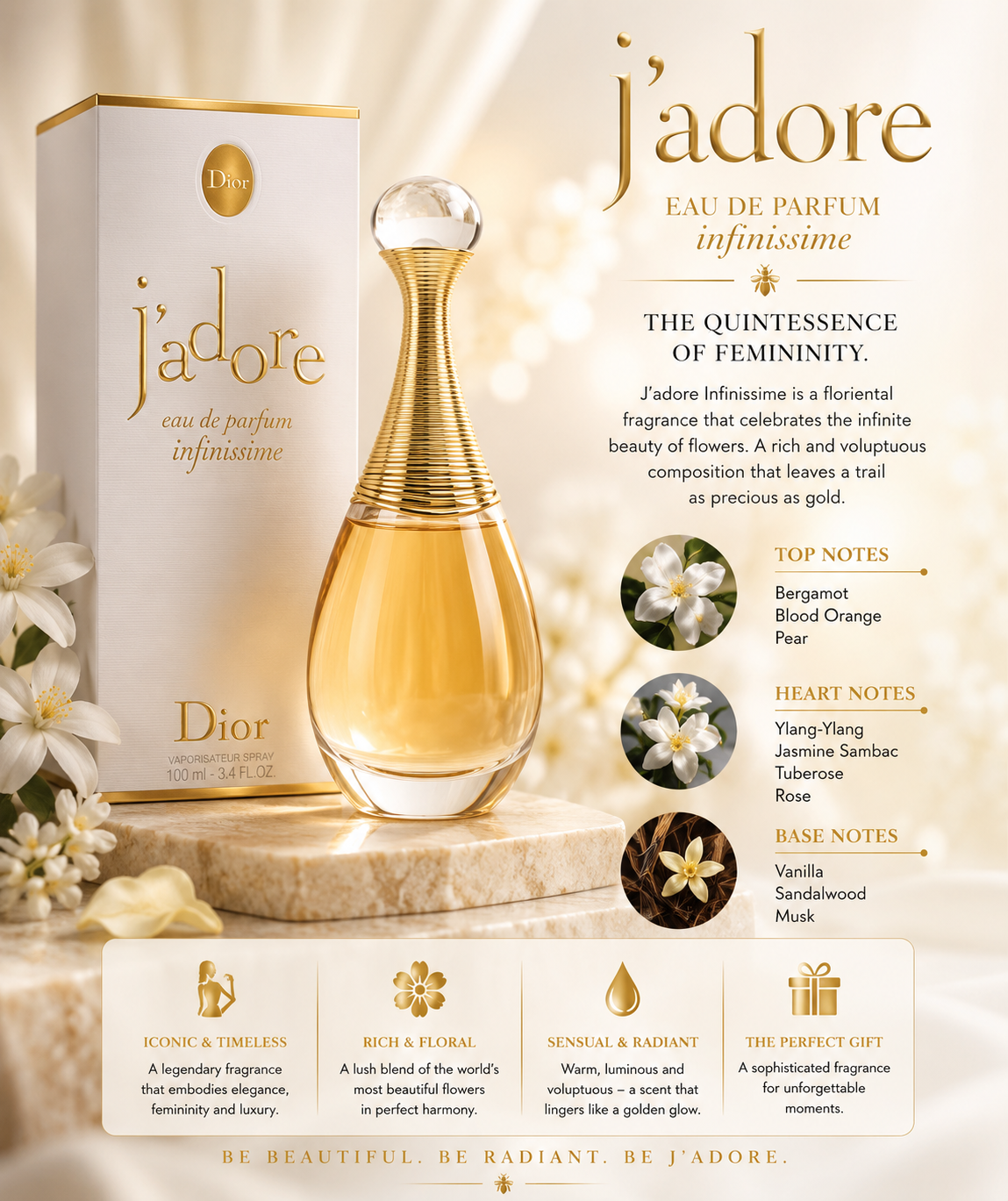 Dior J'adore Infinissime Eau De Parfum 5.0 oz for Women