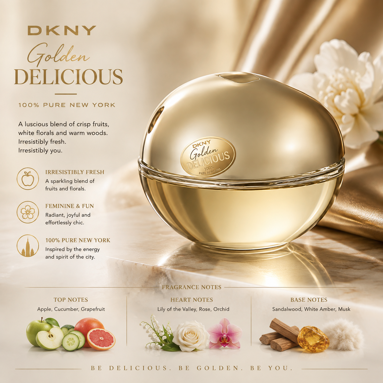 Dkny Golden Delicious Eau De Parfum 1.7 oz for Women