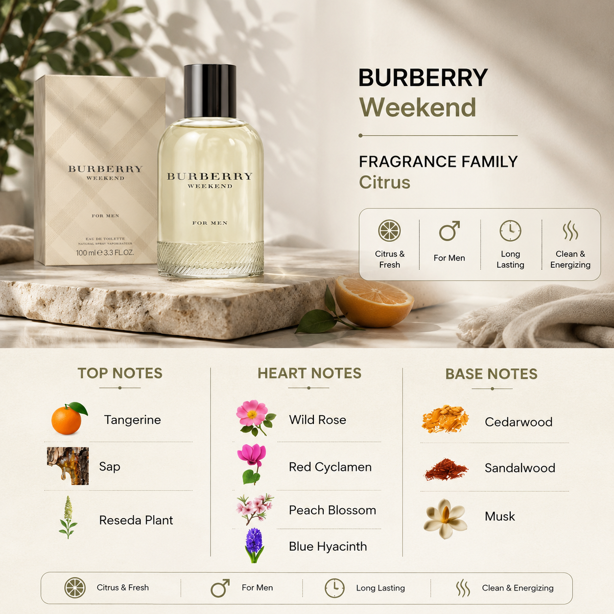 Burberry Weekend Eau de Toilette Spray 100 ml for Men