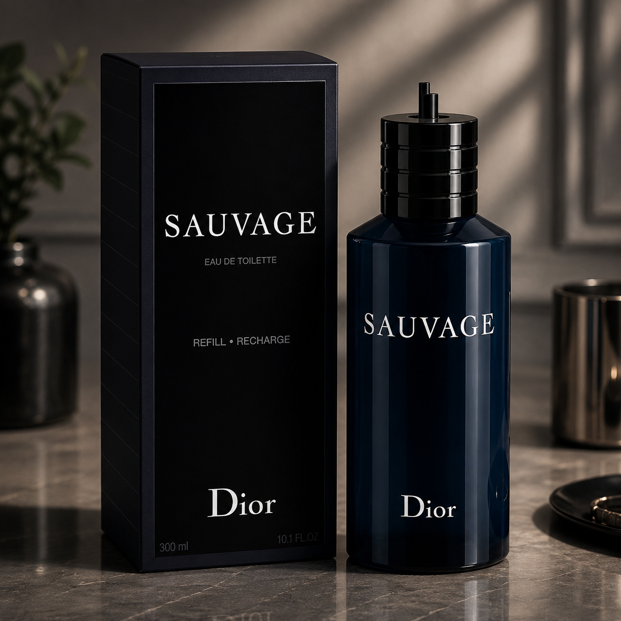 Dior Sauvage Eau de Toilette 10.4 oz for Men Refill