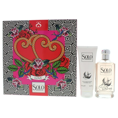 Luciano Soprani Solo Love 3.4 oz Eau de Toilette for Women 2PC Set 3.4 oz Eau de Toilette Spray, 3.4 oz S/Gel