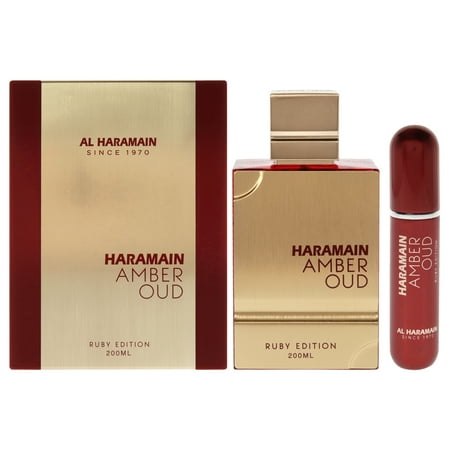 Al Haramain Amber Oud Ruby Eau de Parfum 6.7 oz for Unisex With Refillable Atomizer