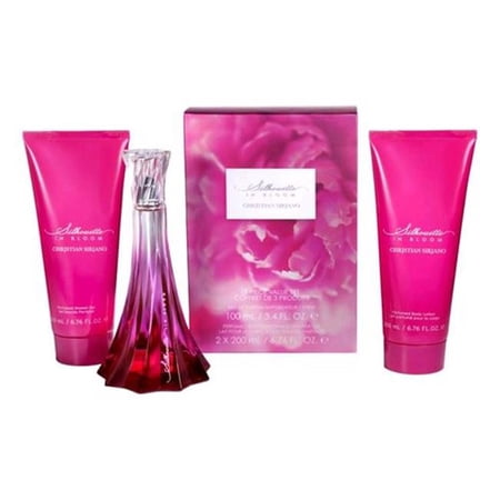 Christian Siriano Silhouette In Bloom Gift Set Eau de Parfum 3.4 oz, 6.7 oz BL, 6.7 oz Shower Gel for Women
