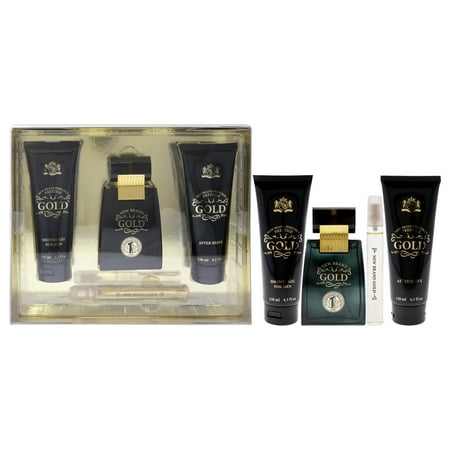 New Brand Gold Gift Set Eau de Parfum 3.3 oz Shower Gel 4.3 oz AS 4.3 oz 15 ml for Women