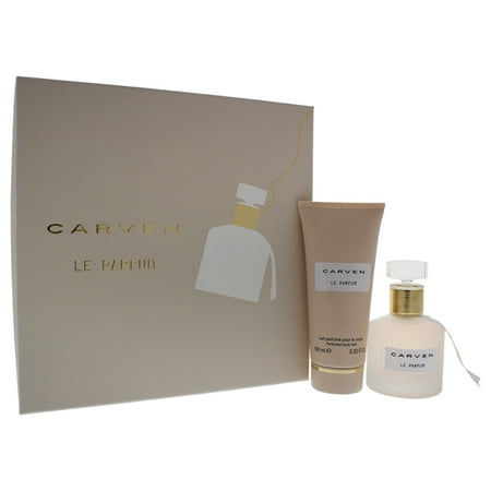 Carven Le Parfum 1.7 oz Eau de Parfum for Women 2PC Set 1.7 oz Eau de Parfum Spray, 3.3 oz Perfumed Body Milk