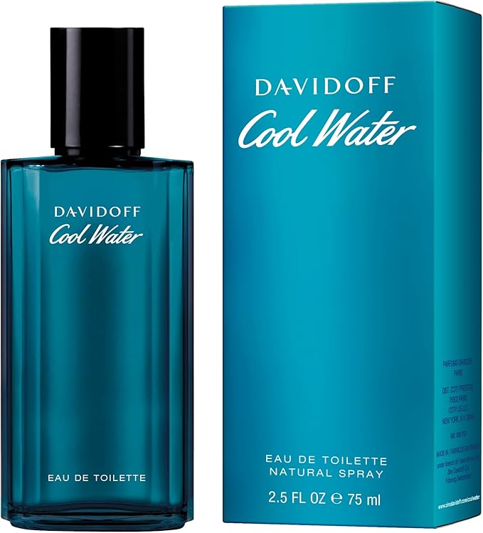 Davidoff Cool Water Eau De Toilette 2.5 oz - Clean Not Decoded for Men
