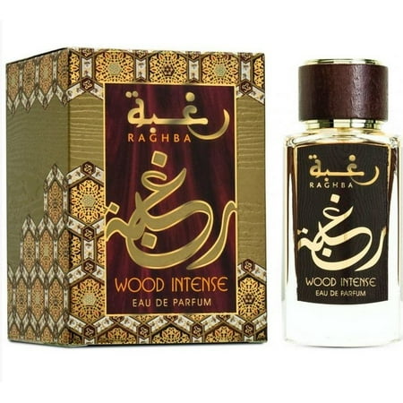 Lattafa Raghba Wood Intense Eau De Parfum 3.4 oz for Unisex