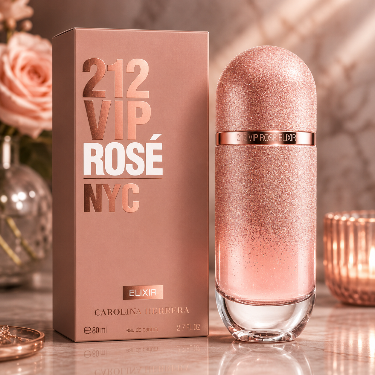 Carolina Herrera 212 VIP Rose Elixir (Eau de Parfum 2.7 oz) for Women