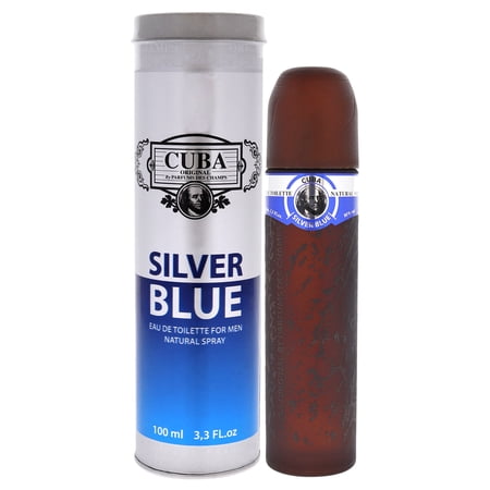 Cuba Silver Blue Eau de Toilette 3.4 oz for Men