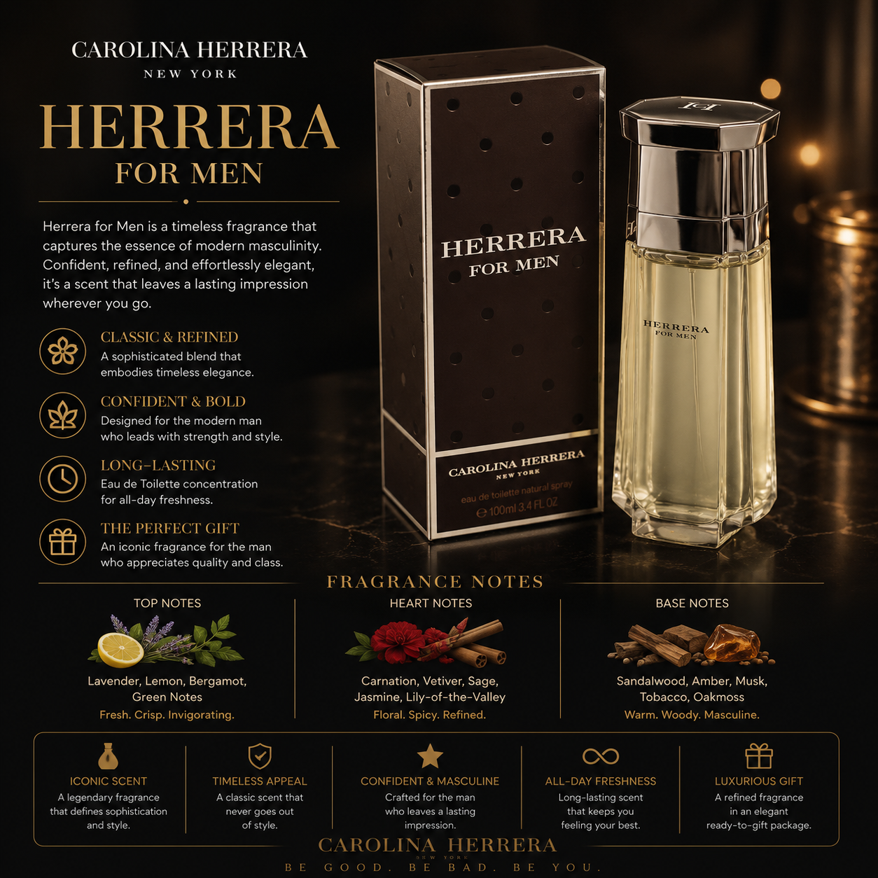 Carolina Herrera Eau de Toilette 3.3 oz for Women
