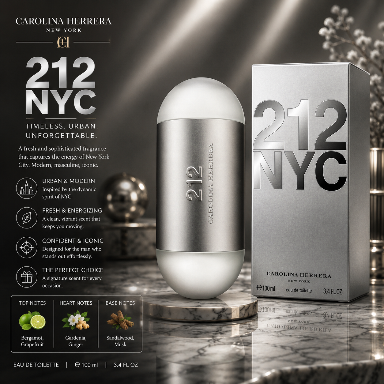 Carolina Herrera 212 NYC Eau de Toilette Spray for Women