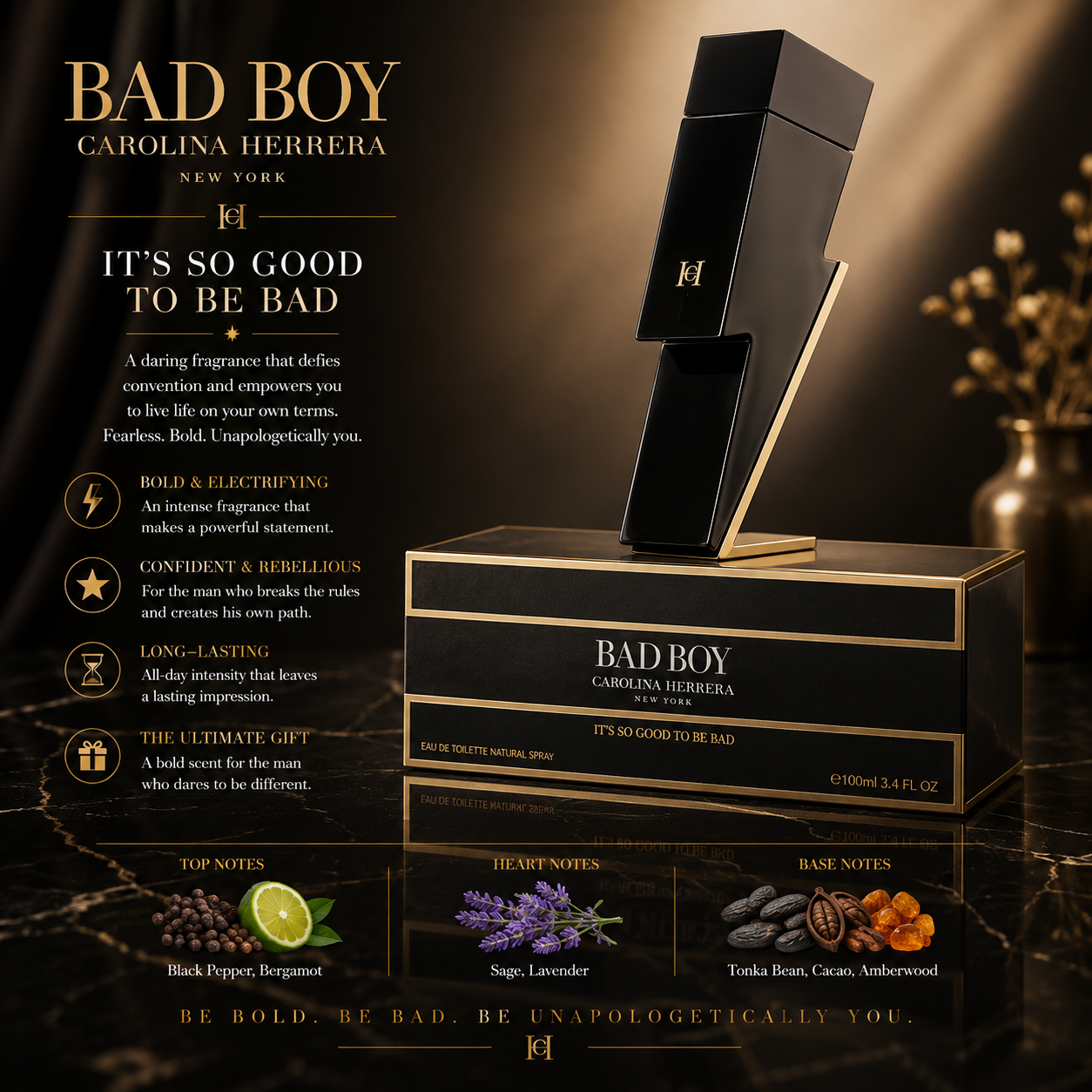 Carolina Herrera Bad Boy (Eau de Toilette 5.1 oz) for Men