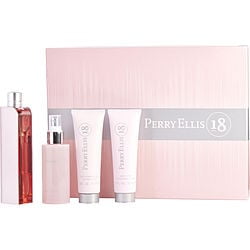 Perry Ellis 18 Eau de Parfum 3.4 oz for Women Gift Set: Includes Eau de Parfum 3.4 oz, Body Mist, Shower Gel, Lotion.