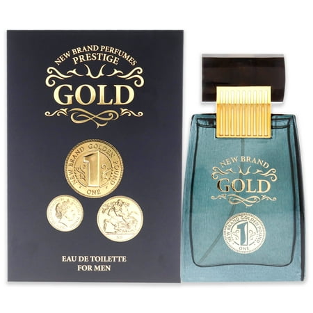 New Brand Prestige Gold Eau de Toilette 3.3 oz for Men