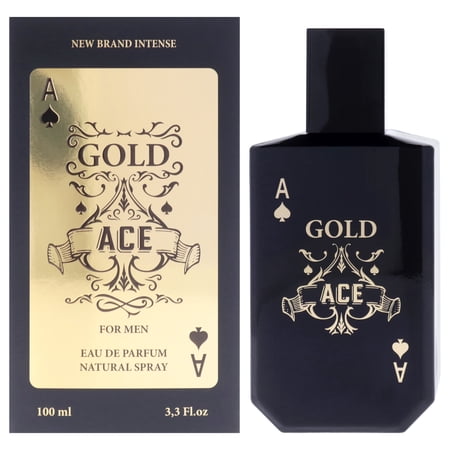 New Brand Intense Gold Ace Eau de Toilette 3.3 oz for Men