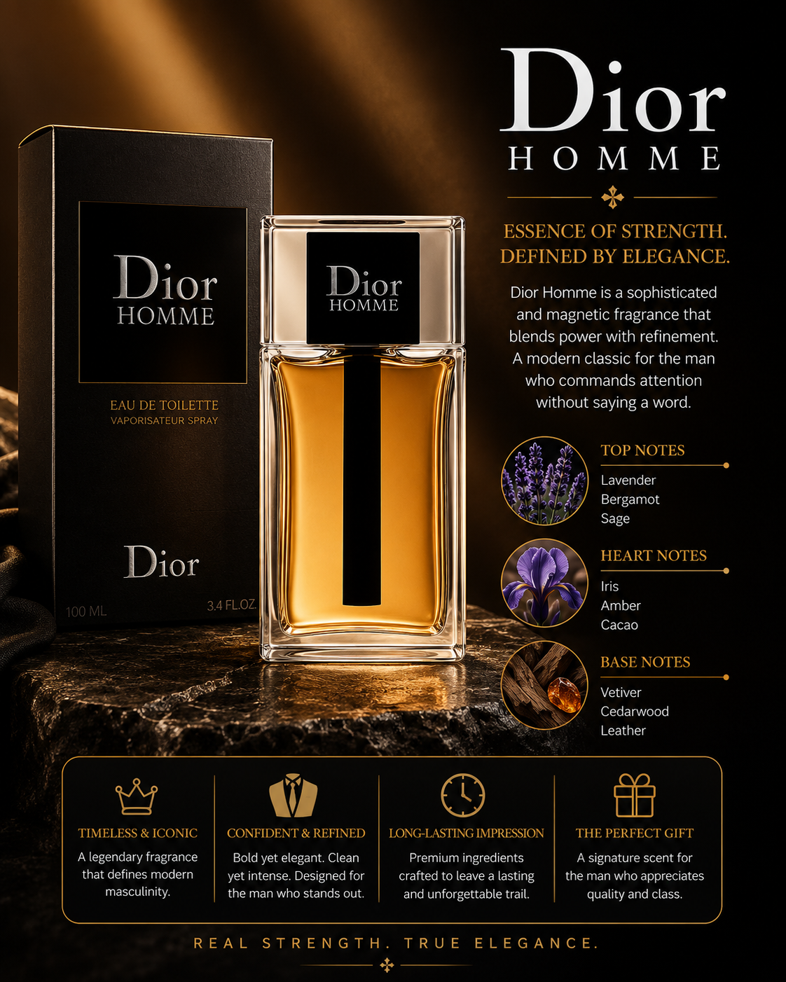 Dior Homme Eau de Toilette Spray For Men