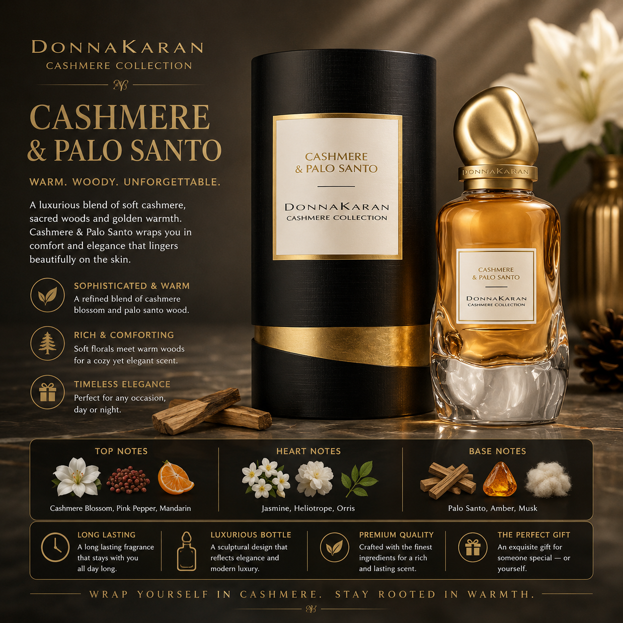 Donna Karan Cashmere & Palo Santo Eau De Parfum 3.4 oz for Women