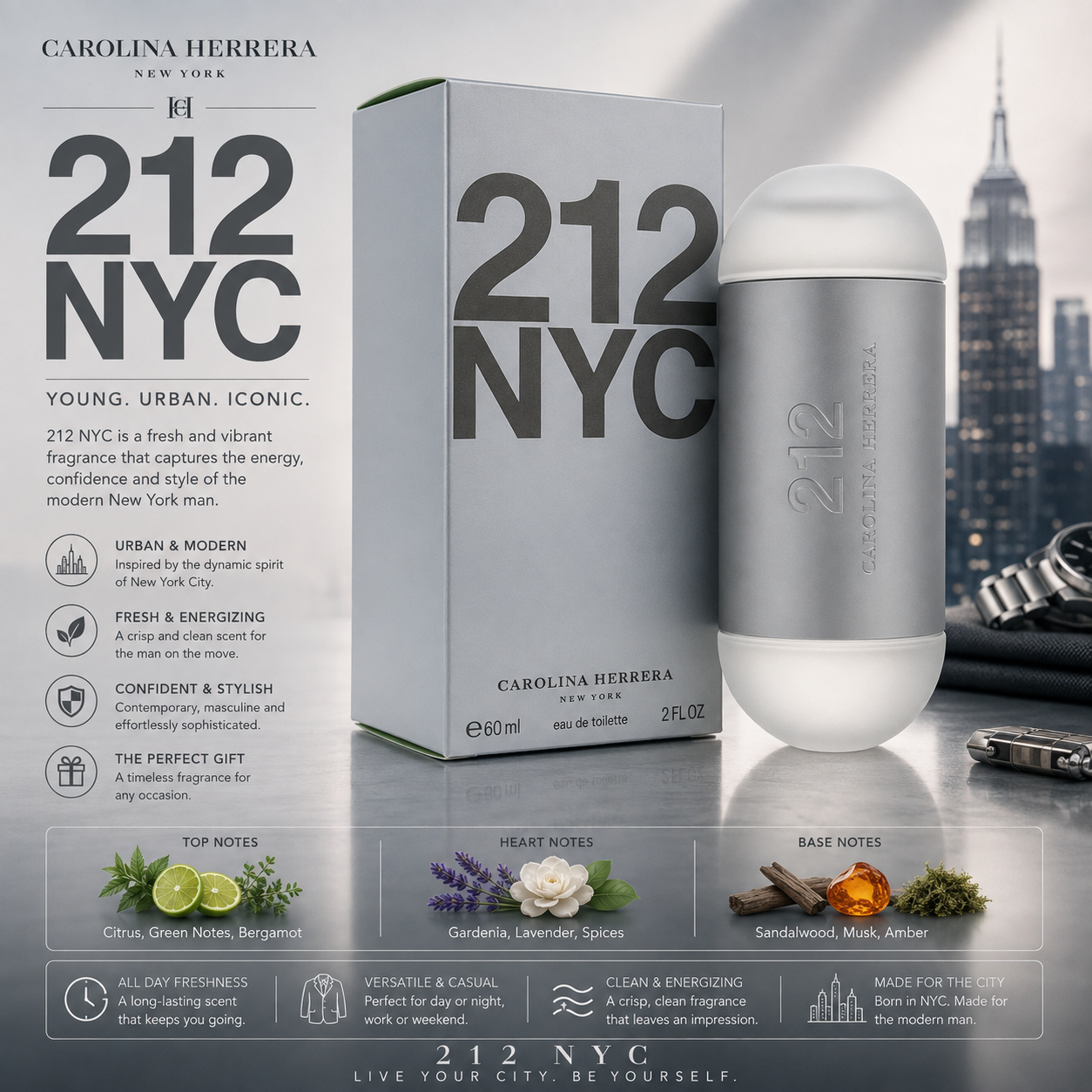 Carolina Herrera 212 (Eau de Toilette 2.0 oz) for Women
