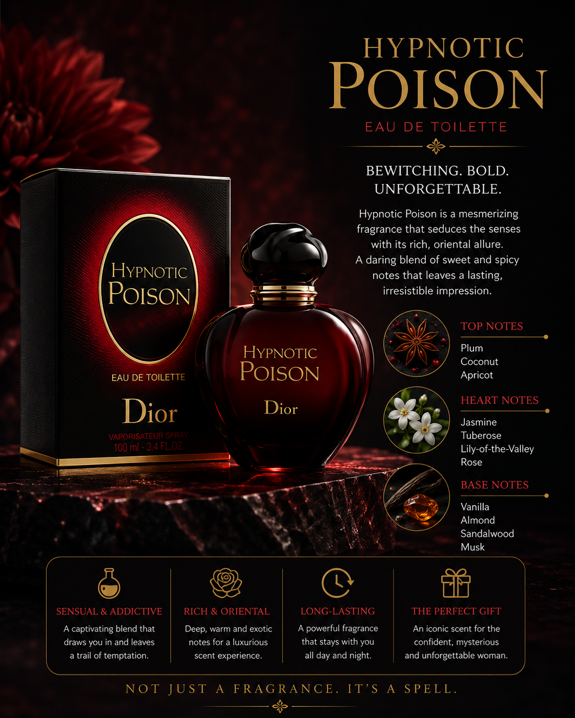 Dior Poison Hypnotic Eau de Toilette 1.7 oz for Women
