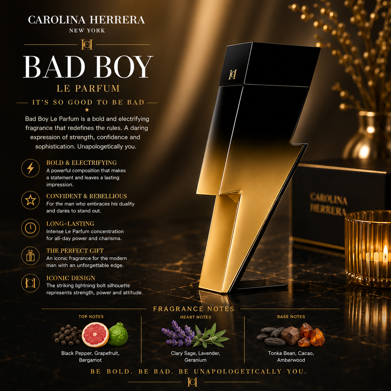 Carolina Herrera Bad Boy (Extreme Eau de Parfum 5.1 oz) for Men