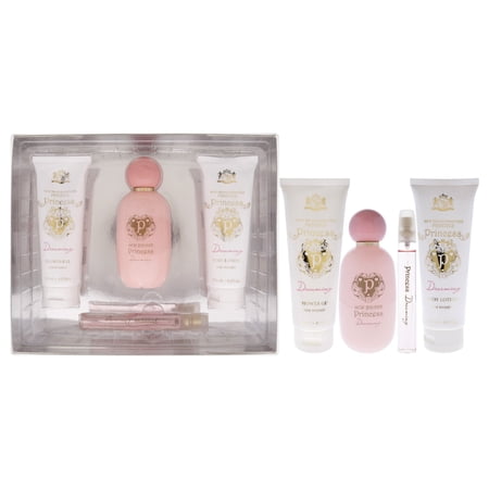 Prestige Princess Dreaming Gift Set Eau de Parfum 3.3 oz, Mini 1.5ml, Shower Gel 4.3 oz, BL 4.3 oz for Women