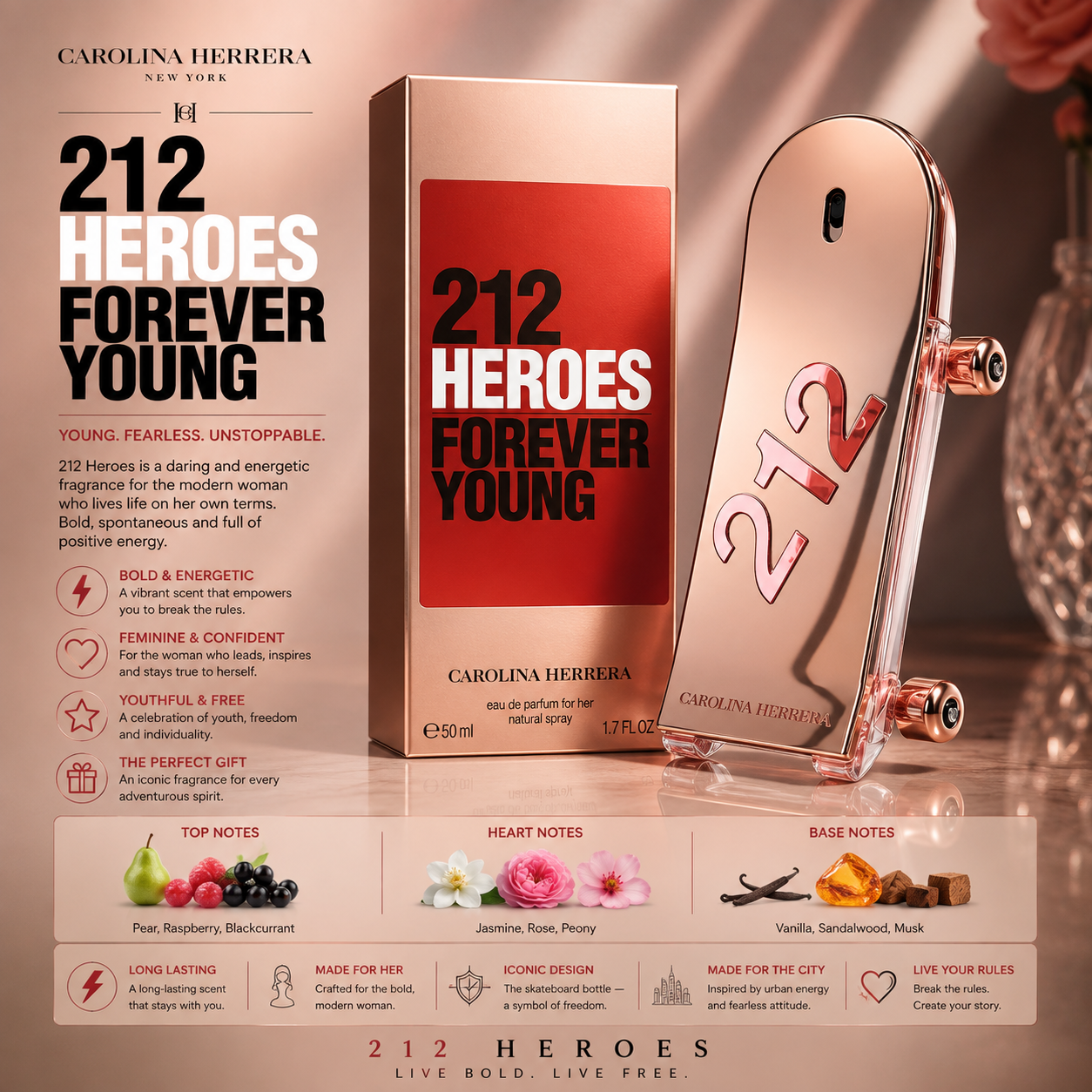 Carolina Herrera 212 Heroes Forever Young (Eau de Parfum 1.7 oz) for Women